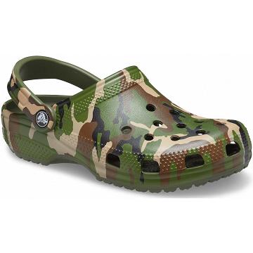 Zuecos Crocs Classic Printed Camo Hombre Verdes | Mexico 0759TCEV